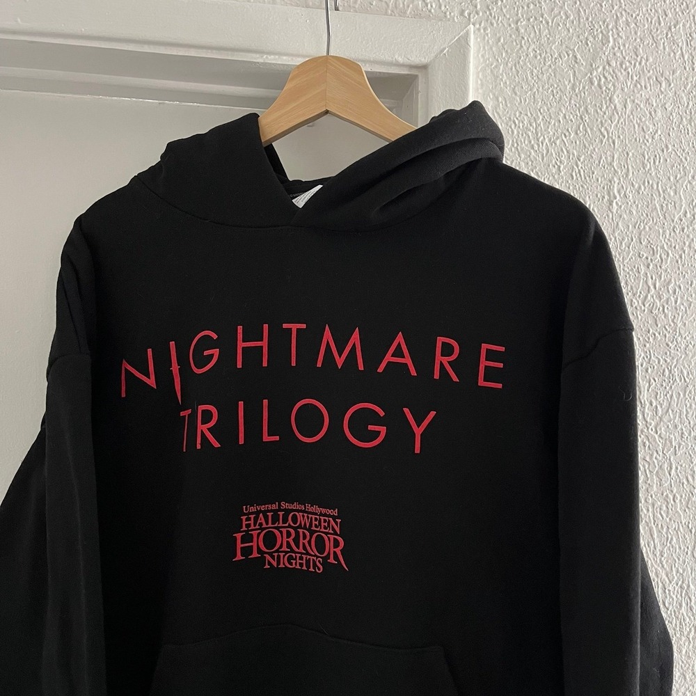 Universal Studios Halloween Horror Nights Nightmare Trilogy Black Hoodie - M